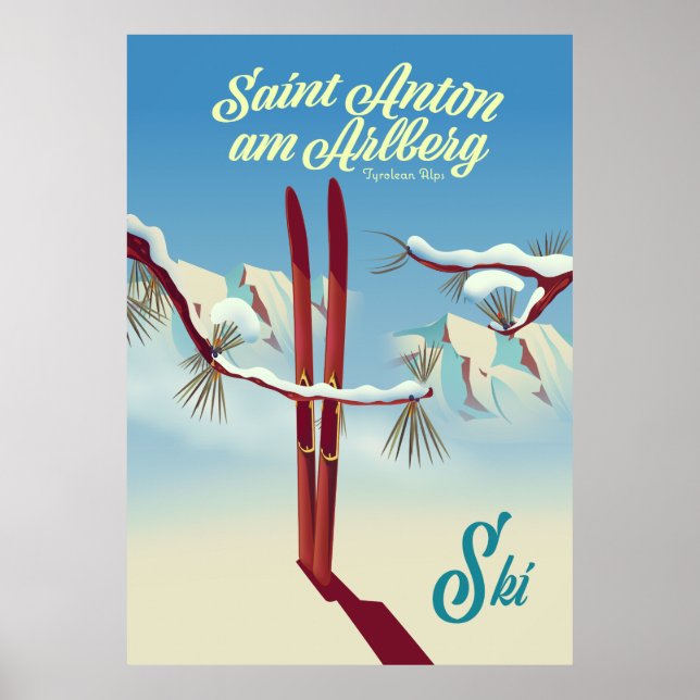 Saint Anton am Arlberg, Tyrolean Alps, Austria Ski Poster (Front)