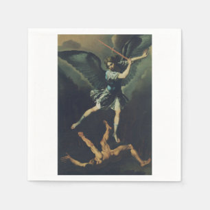Saint Archangel Michael defeats the devil Napkin