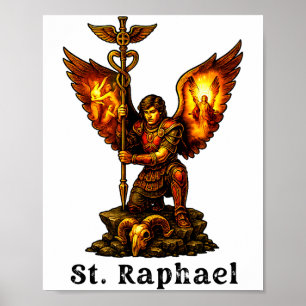 Saint Archangel Raphael Christian Art Faith  Poster