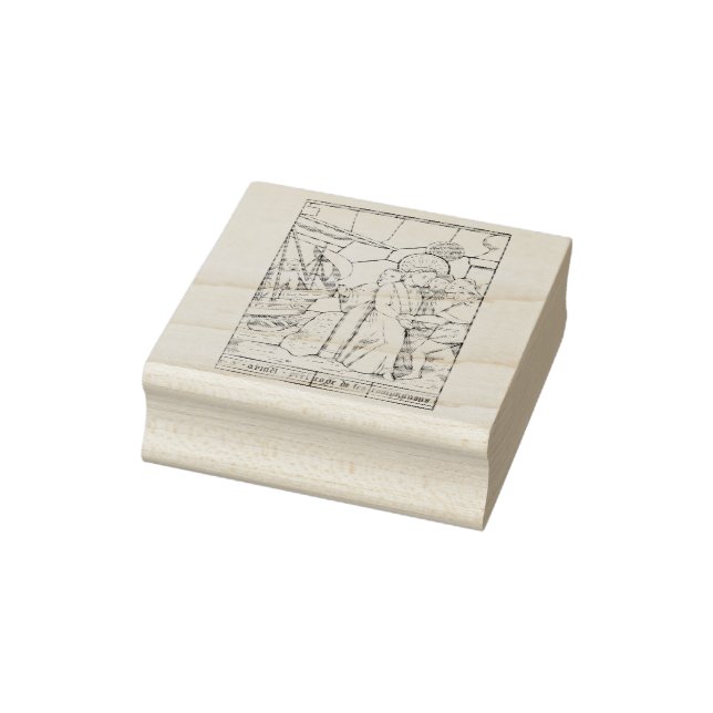 Saint Armel Holy man from Brittany Rubber Stamp (Stamp)