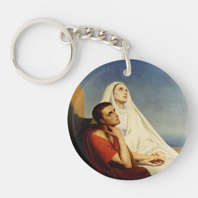 Saint Augustine and Saint Monica Key Ring (Front)