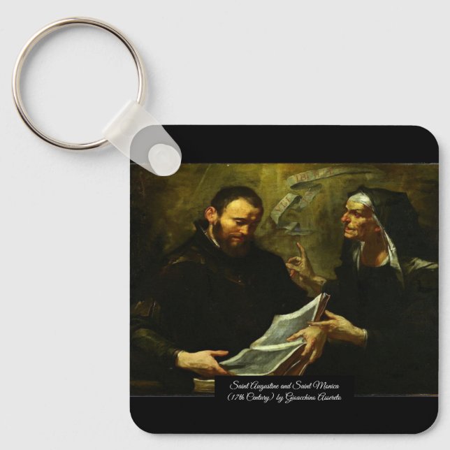Saint Augustine and Saint Monica Key Ring (Front)