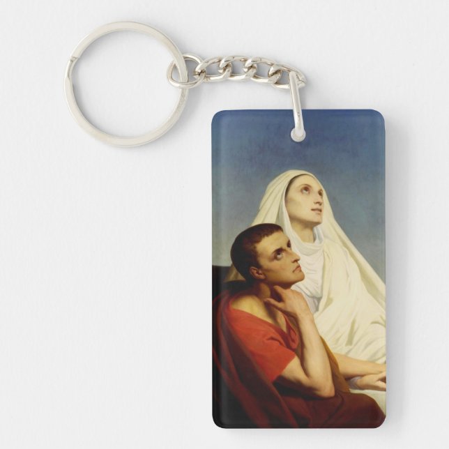 Saint Augustine and Saint Monica Key Ring (Front)