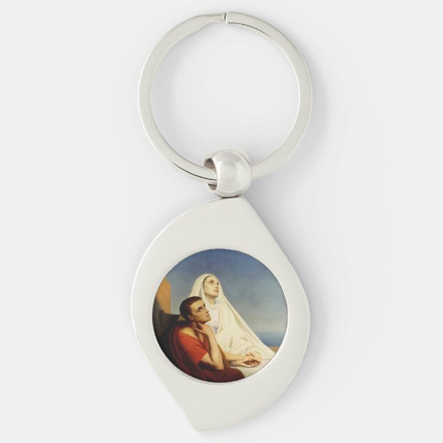 Saint Augustine and Saint Monica Key Ring (Front)