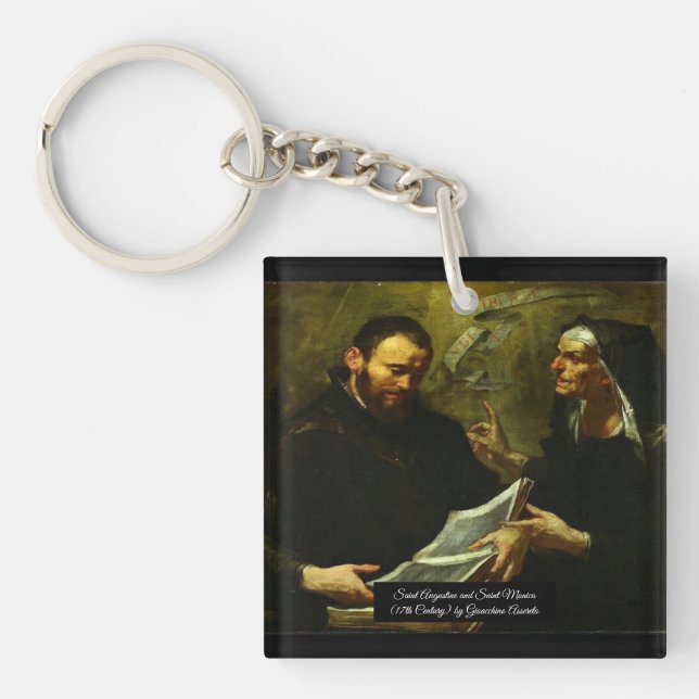 Saint Augustine and Saint Monica Key Ring (Front)
