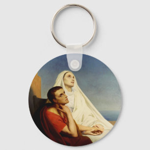 Saint Augustine and Saint Monica Key Ring