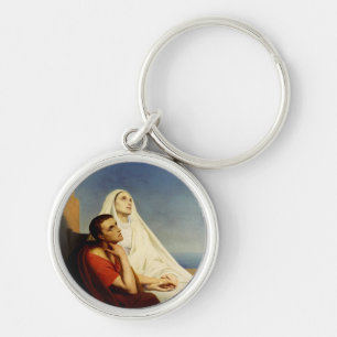 Saint Augustine and Saint Monica Key Ring
