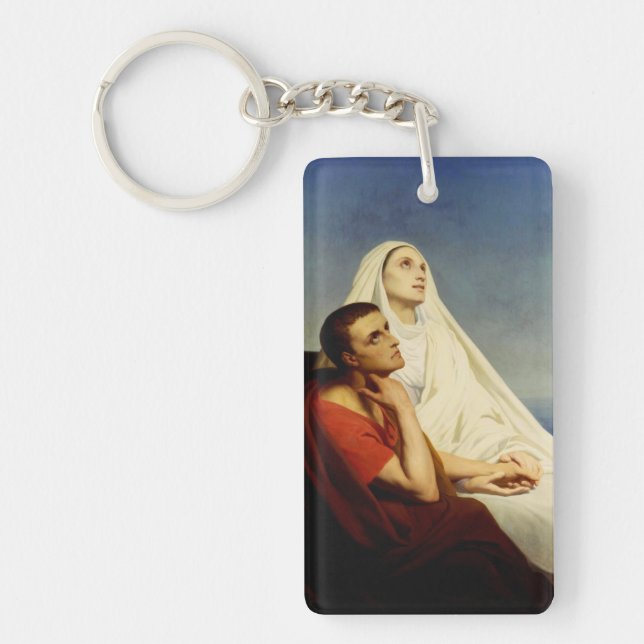Saint Augustine and Saint Monica Key Ring (Front)
