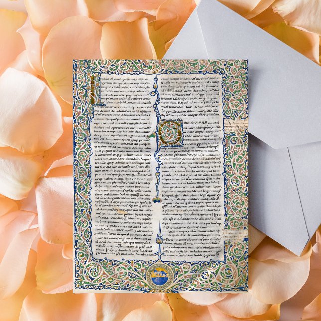 Saint Augustine City of God Mediaeval Manuscript Postcard (Saint Augustine City of God Medieval Manuscript Catholic Christian Postcard)