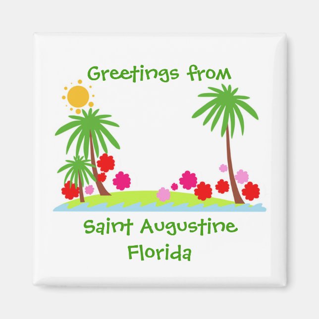 Saint Augustine, Floirida refrigerator magnet (Front)