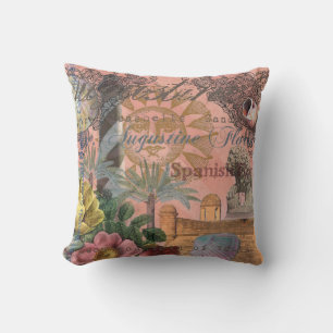 saint augustine florida travel antique art cushion