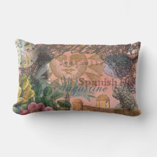 saint augustine florida travel antique art lumbar cushion