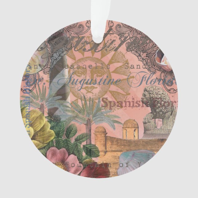 saint augustine florida travel antique art ornament (Front)