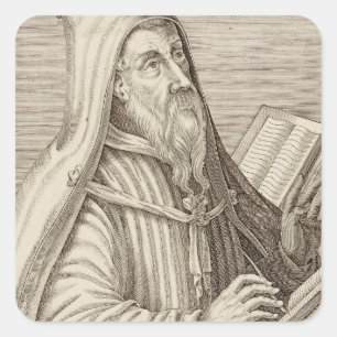 Saint Augustine of Hippo Doctor of the Church Square Sticker