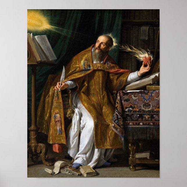 Saint Augustine Of Hippo - Philippe de Champaigne Poster (Front)