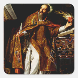 Saint Augustine of Hippo Square Sticker