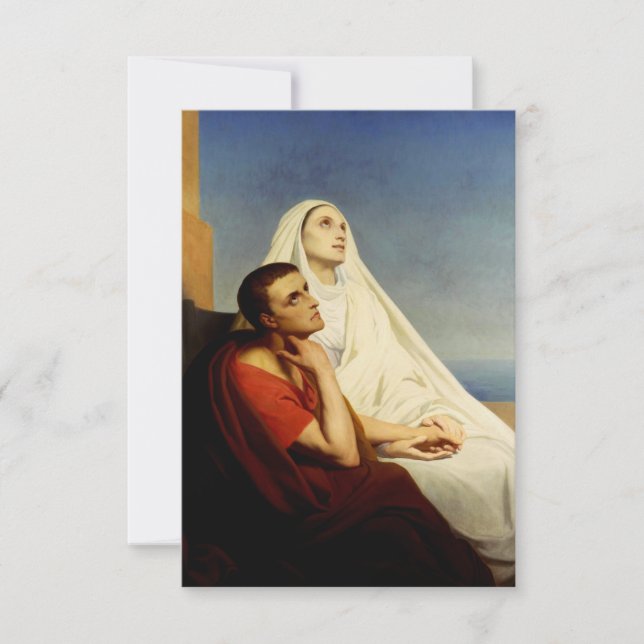 Saint Augustine & Saint Monica Holy Card (Front)