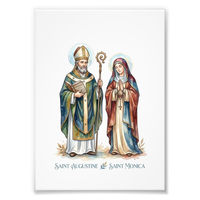Saint Augustine & Saint Monica Photo Print (Front)