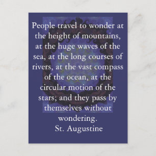 Saint Augustine travel adventure quote Postcard