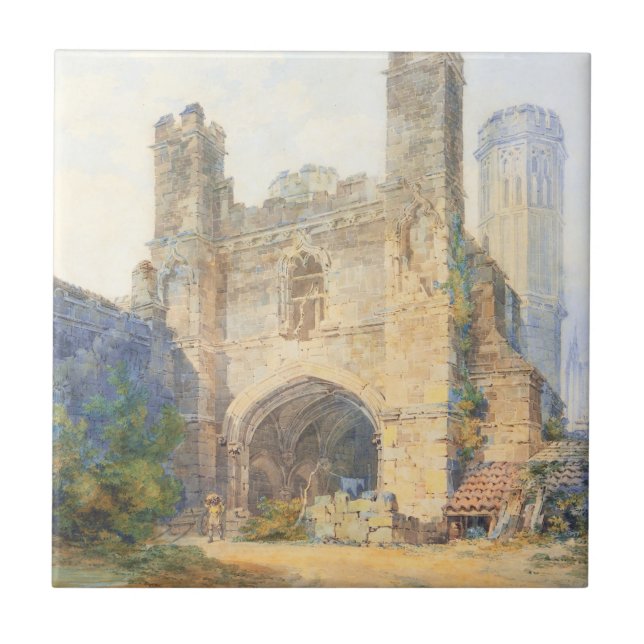 Saint Augustine's Gate, Canterbury Ceramic Tile (Front)
