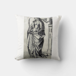 Saint Barbara and her tower Cushion