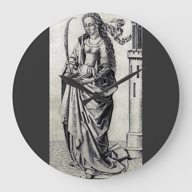Saint Barbara and her tower Large Clock (Front)