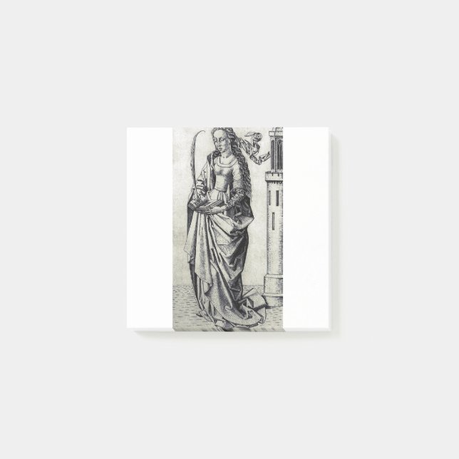 Saint Barbara and her tower Post-it Notes (Front)