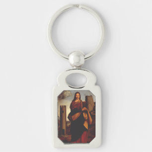 Saint Barbara by Giovanni Antonio Boltraffio Key Ring