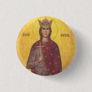 Saint Barbara Icon 3 Cm Round Badge