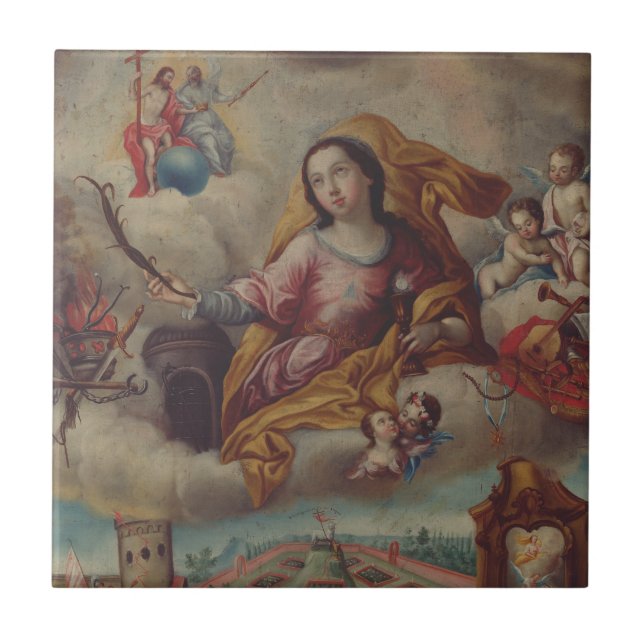 Saint Barbara Virgin and martyr Ceramic Tile (Front)
