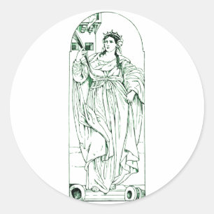 Saint Barbara Virgin and martyr Classic Round Sticker