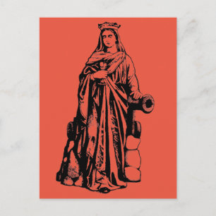 Saint Barbara Virgin and martyr Holiday Postcard
