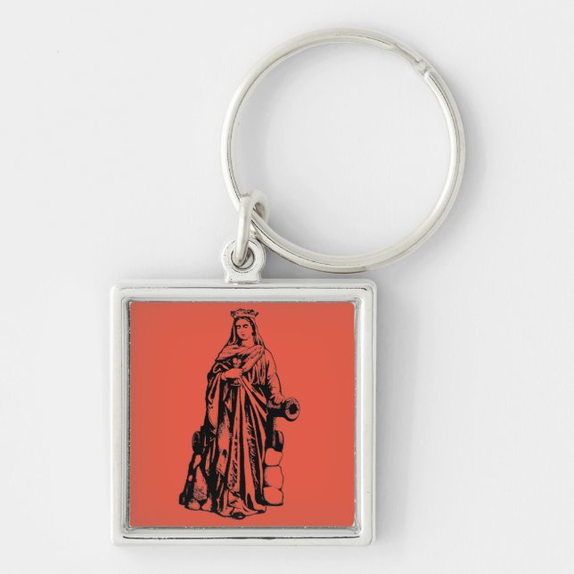 Saint Barbara Virgin and martyr Key Ring (Front)