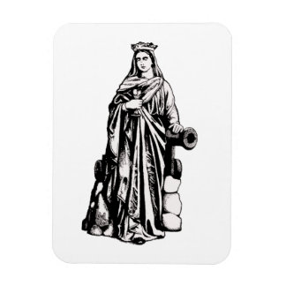 Saint Barbara with chalice and cannon Magnet