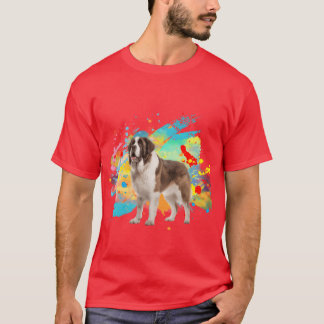 Saint Barnard Dog Lover Dog Mum Dog Dad vintage gi T-Shirt