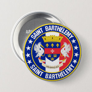 Saint Barthélemy 7.5 Cm Round Badge