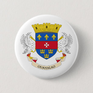 Saint Barthélemy Flag 6 Cm Round Badge