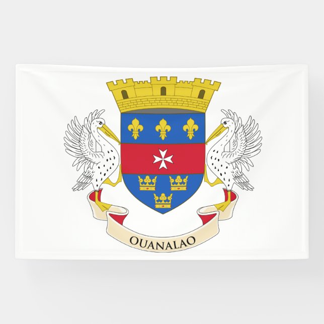 Saint Barthélemy Flag Banner (Horizontal)