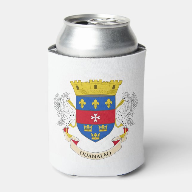 Saint Barthélemy Flag Can Cooler (Can Front)