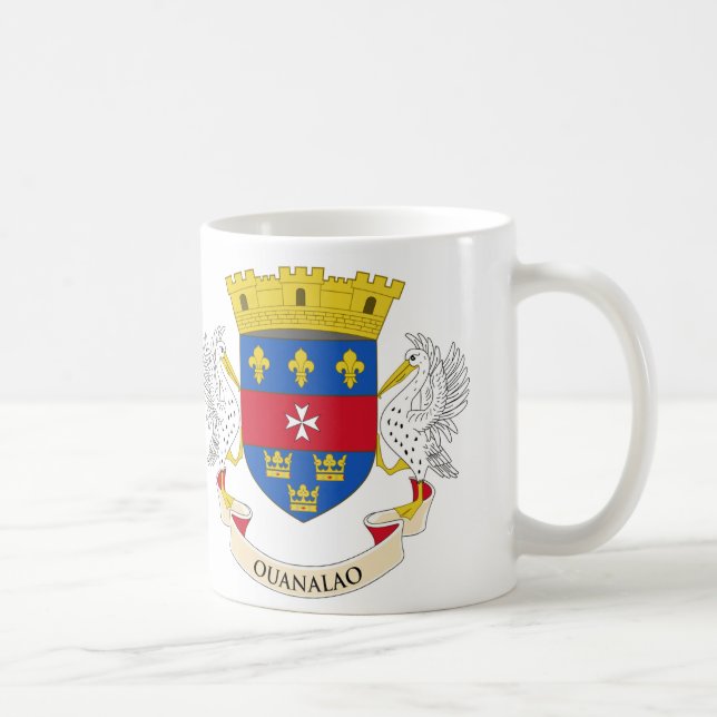Saint Barthélemy Flag Ceramic Mug (Right)
