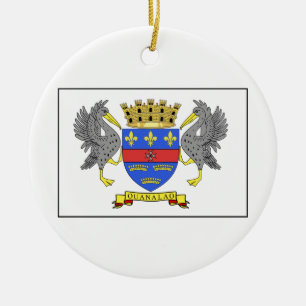 Saint Barthelemy Flag Ceramic Ornament
