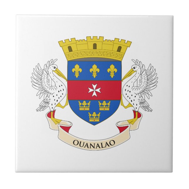 Saint Barthélemy Flag Ceramic Tile (Front)