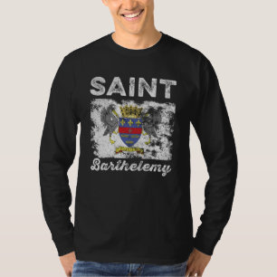Saint Barthélemy Flag Distressed T-Shirt