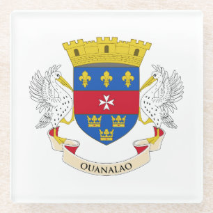 Saint Barthélemy Flag Glass Coaster