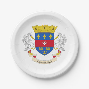 Saint Barthélemy Flag Paper Plate