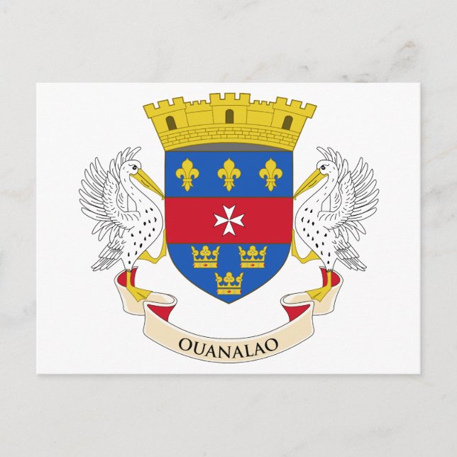 Saint Barthélemy Flag Postcard (Front)