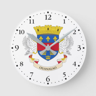 Saint Barthélemy Flag Round Clock