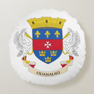 Saint Barthélemy Flag Round Cushion
