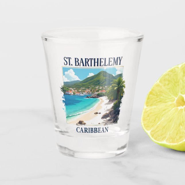 Saint Barthelemy Shot Glass (Front)