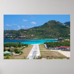 Saint Barthélemy (St. Barts) Airport Poster